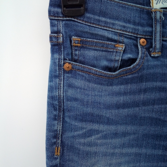 Madewell Skinny Skinny Distressed Blue Jeans Cotton Spandex Blend 24 - Picture 10 of 13